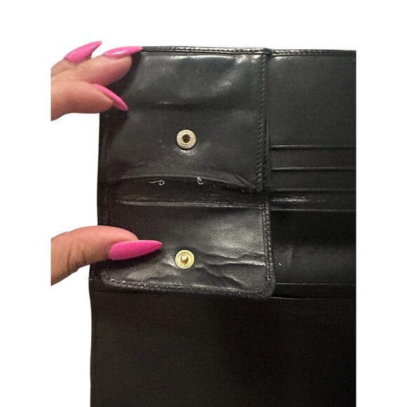 CELINE Womens Vintage Long Logo Clutch Wallet - Picture 9 of 11